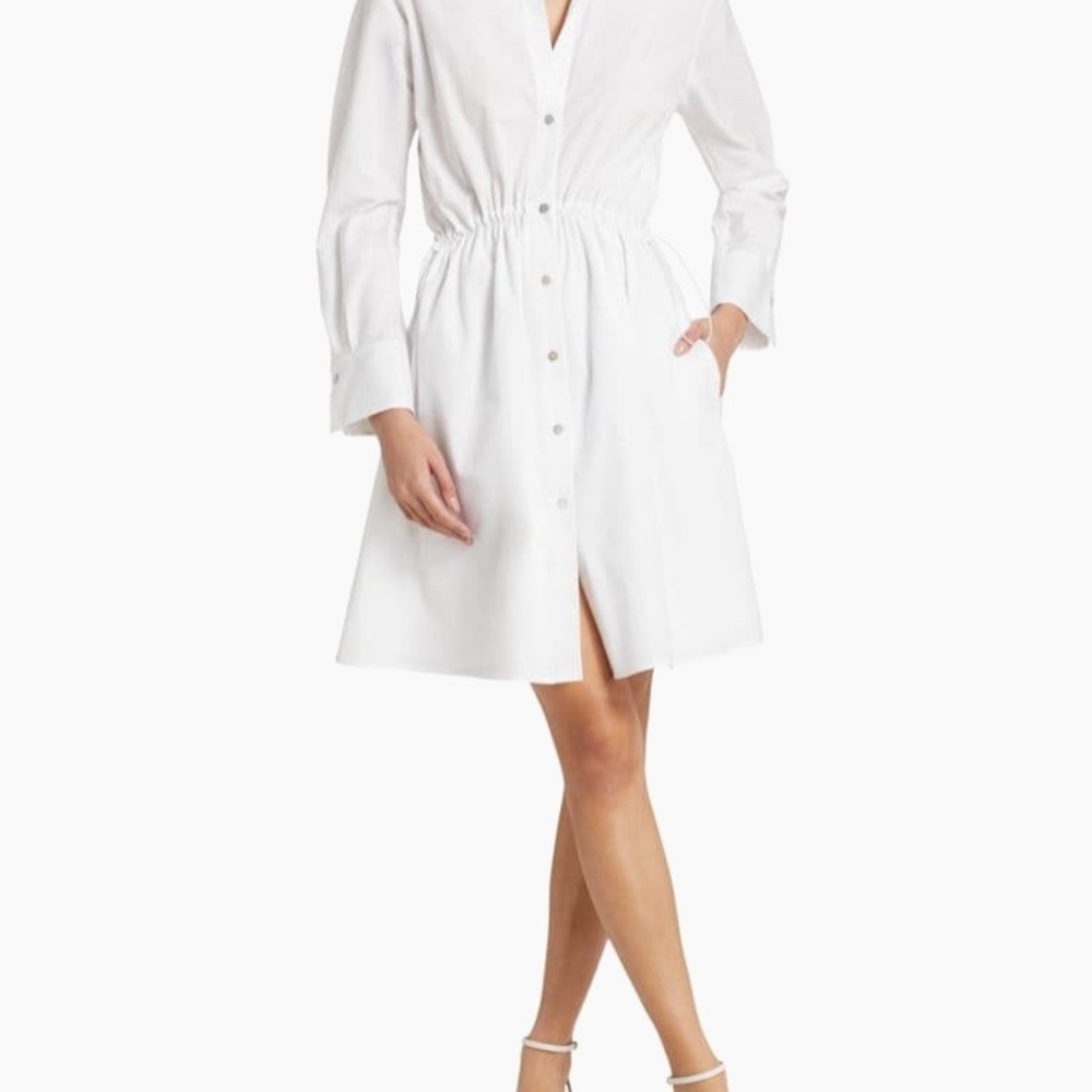Vince White Button-Down Dress